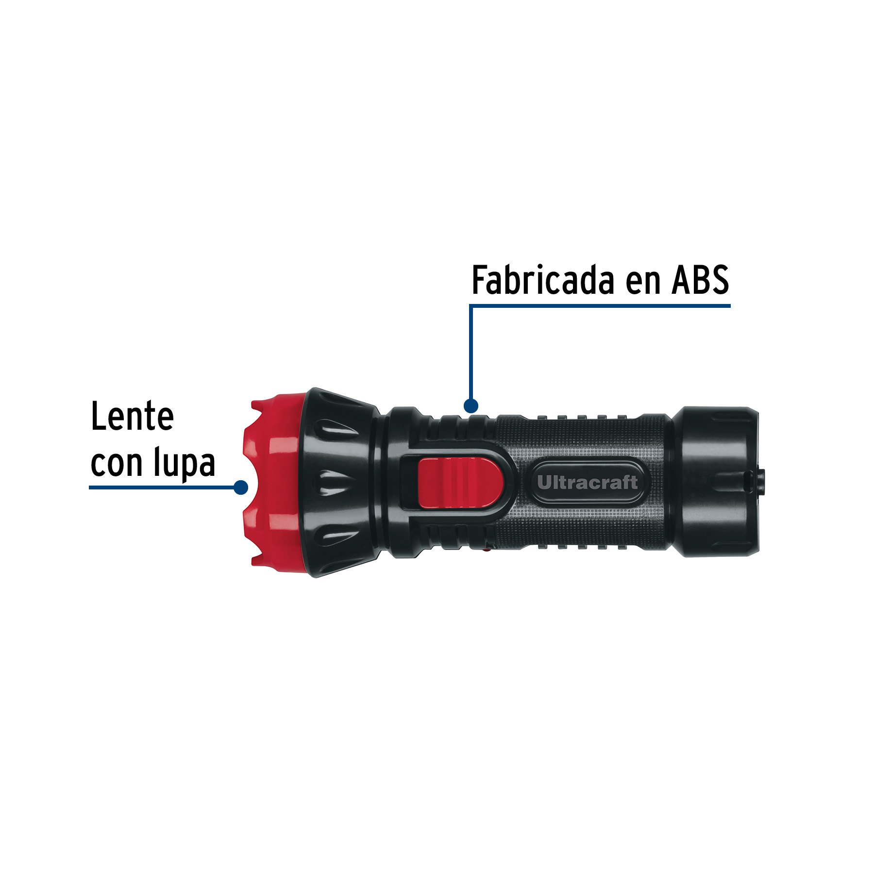 Linterna plástica de LED, 40 lm, recargable, ULTRACRAFT-LILE-21U / 41010