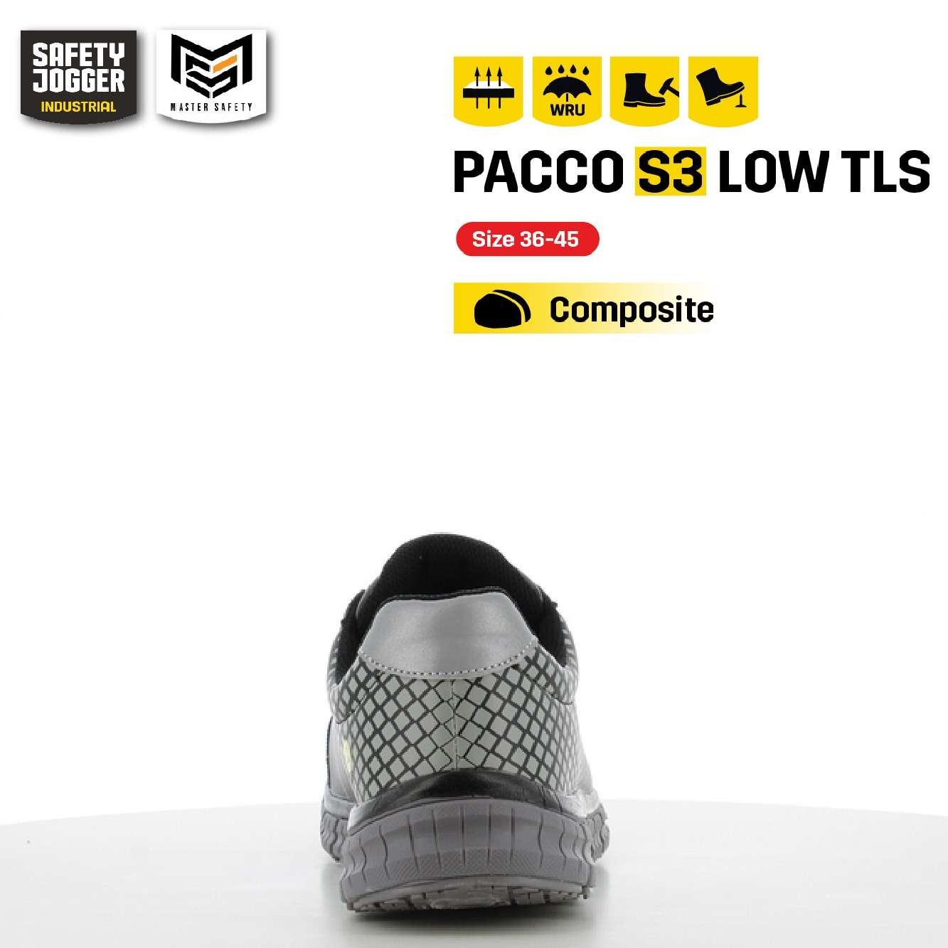 รองเท้าเซฟตี้ Safety Jogger  รุ่น PACCO รองเท้านิรภัย รองเท้าหัวเหล็ก รองเท้ากันลื่น