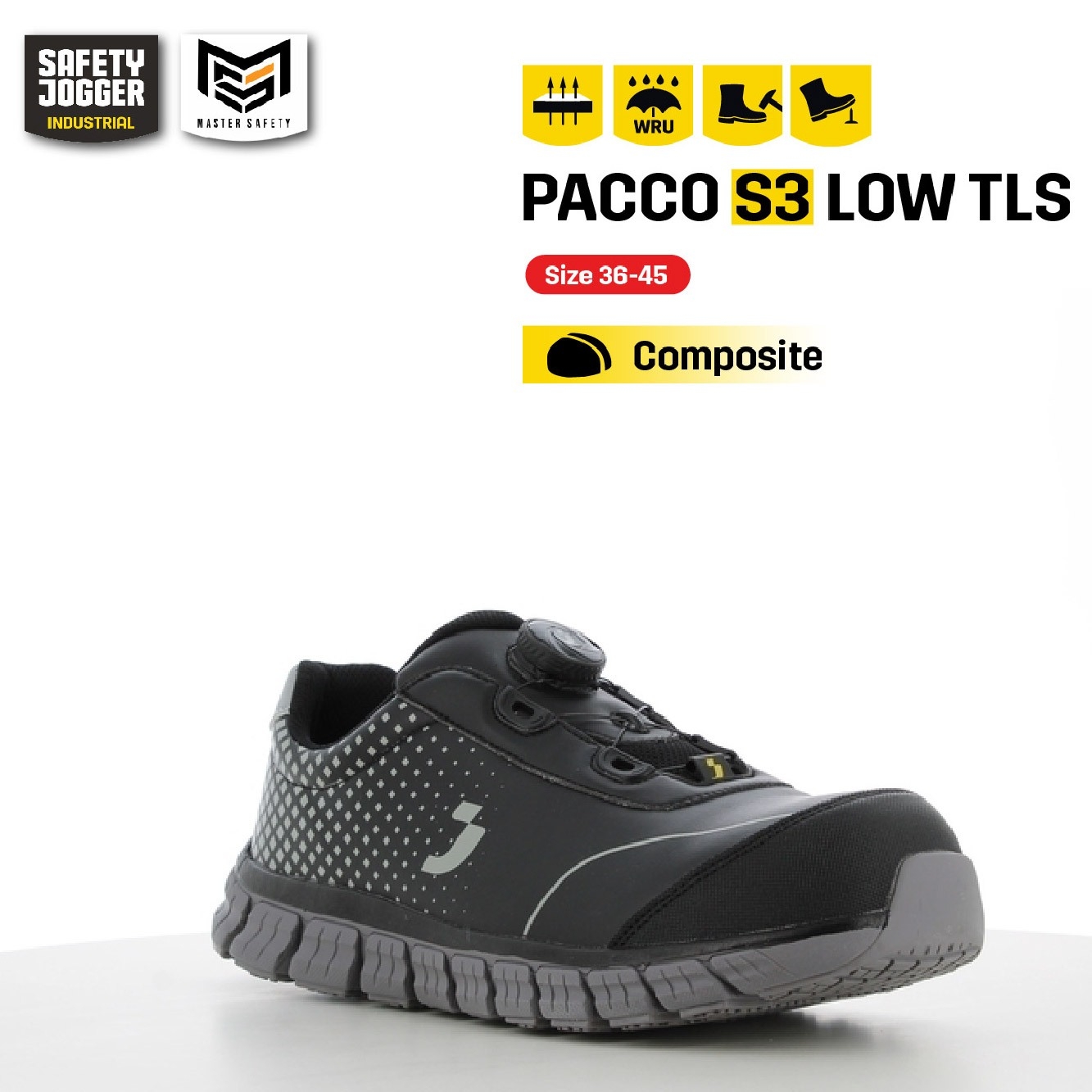 รองเท้าเซฟตี้ Safety Jogger  รุ่น PACCO รองเท้านิรภัย รองเท้าหัวเหล็ก รองเท้ากันลื่น