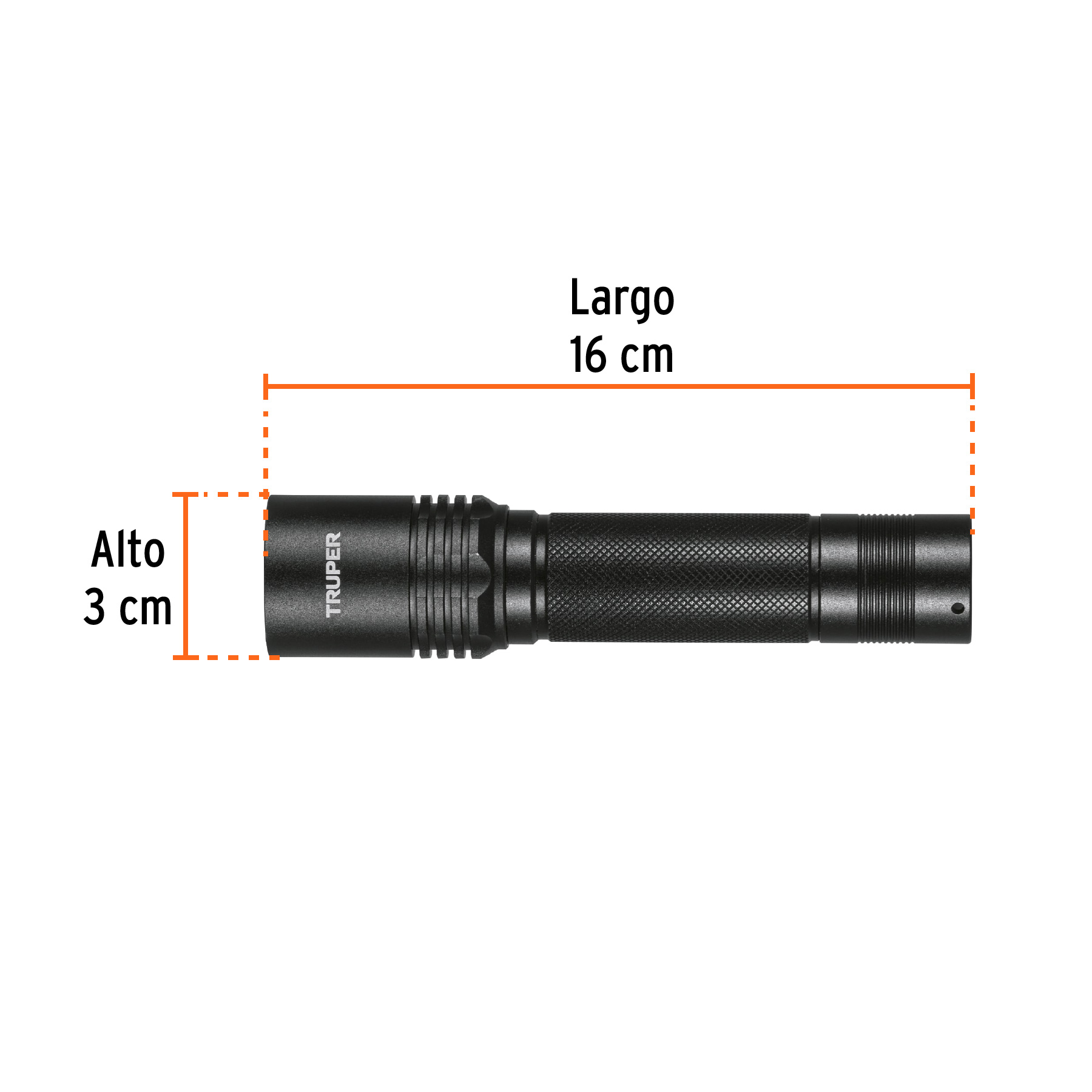 Linterna LED recargable, de aluminio, 340 lm, TRUPER-LIRA-130 / 101381