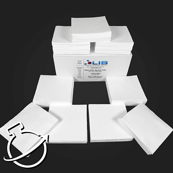 Glass Fiber Sample Pads 4"x4" (10cm) For CEM Microwaves 400 unidades/paquete