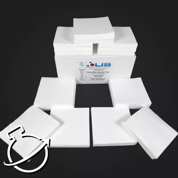 Glass Fiber Sample Pads 4"x4" (10cm) For CEM Microwaves 400 unidades/paquete