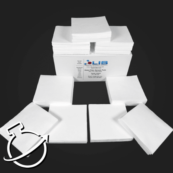 Glass Fiber Sample Pads 4"x4" (10cm) For CEM Microwaves 400 unidades/paquete
