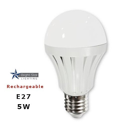 LAMP: 5W A60 Emergency Rechargeable Bulb,E27 Lampholder