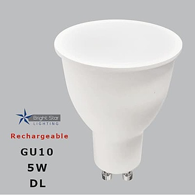 LAMP: 5W Daylight GU10 LED Emergency Rechargeable Bulb