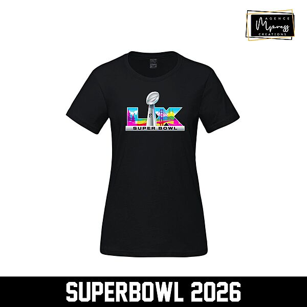 T-Shirt femme Superbowl LIX 2026 T-Shirt femme Superbowl LIX 2026
