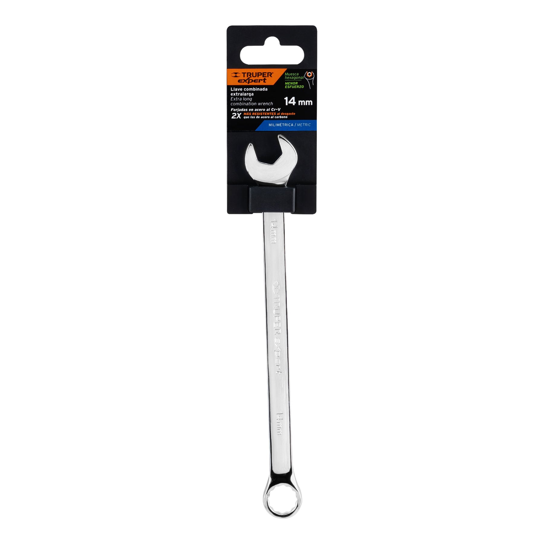 Llave combinada, extralarga, milimétrica, 14 x 220 mm - LL-2014M / 15618