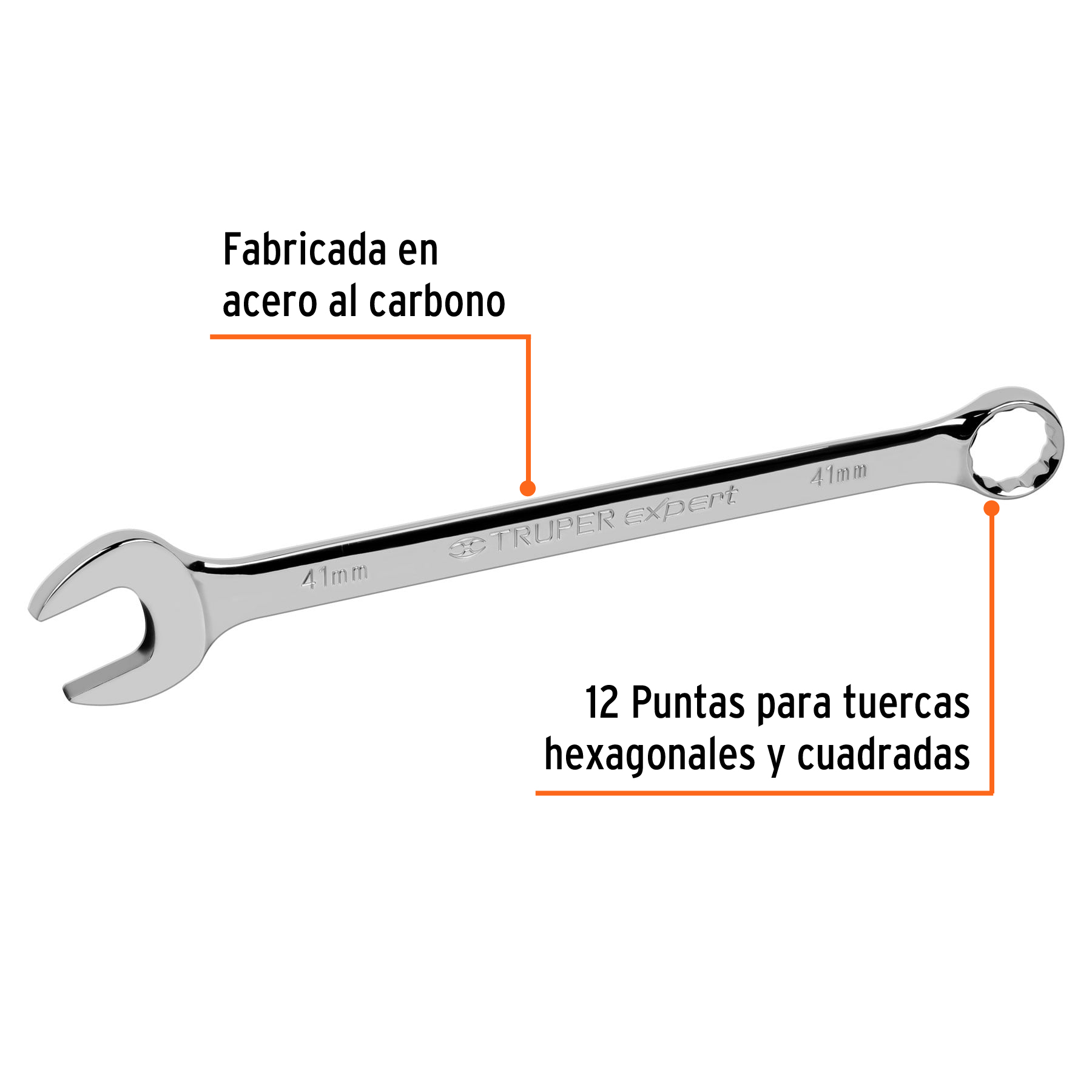 Llave combinada, extralarga, milimétrica, 41 x 550 mm - LL-2041M / 13822