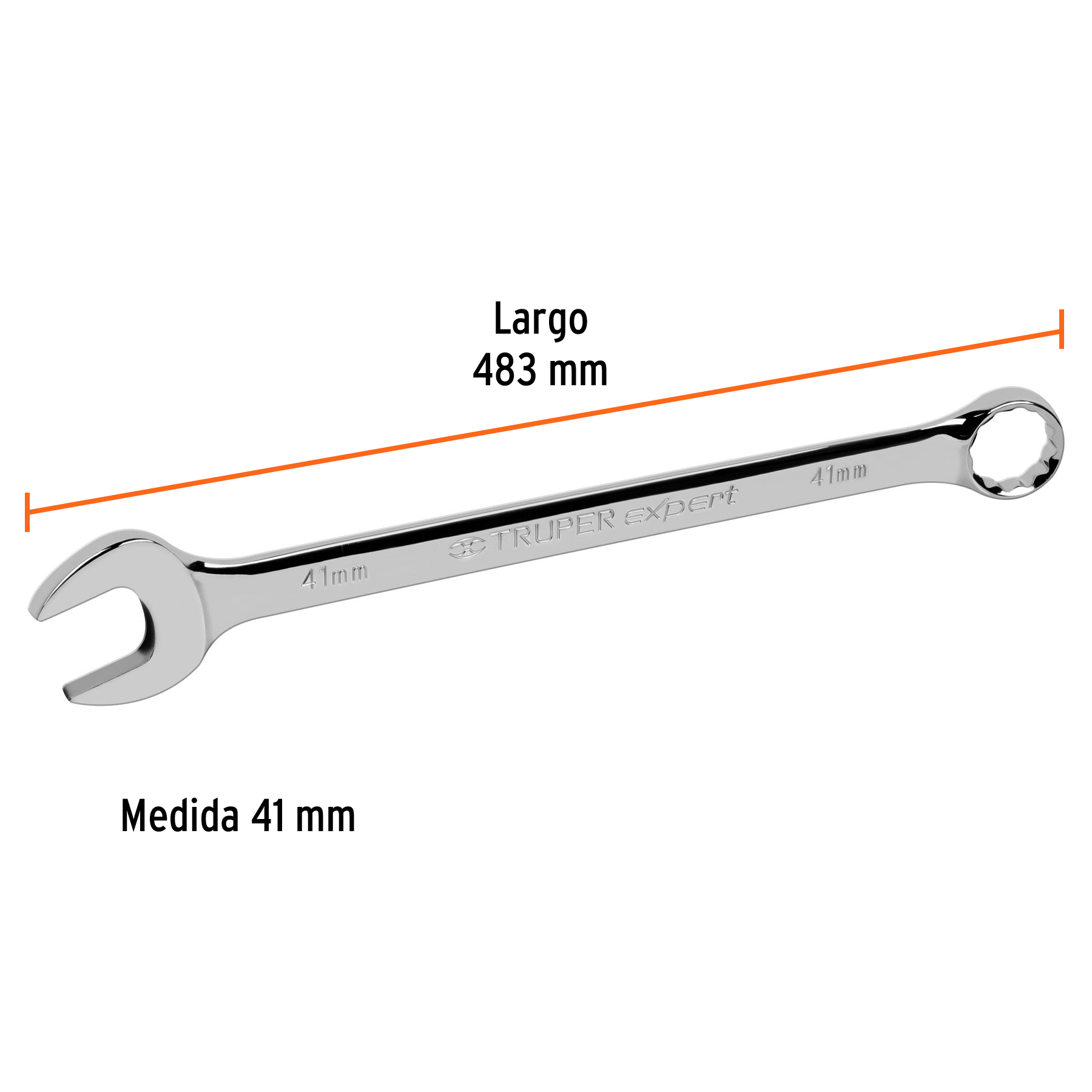 Llave combinada, extralarga, milimétrica, 41 x 550 mm - LL-2041M / 13822