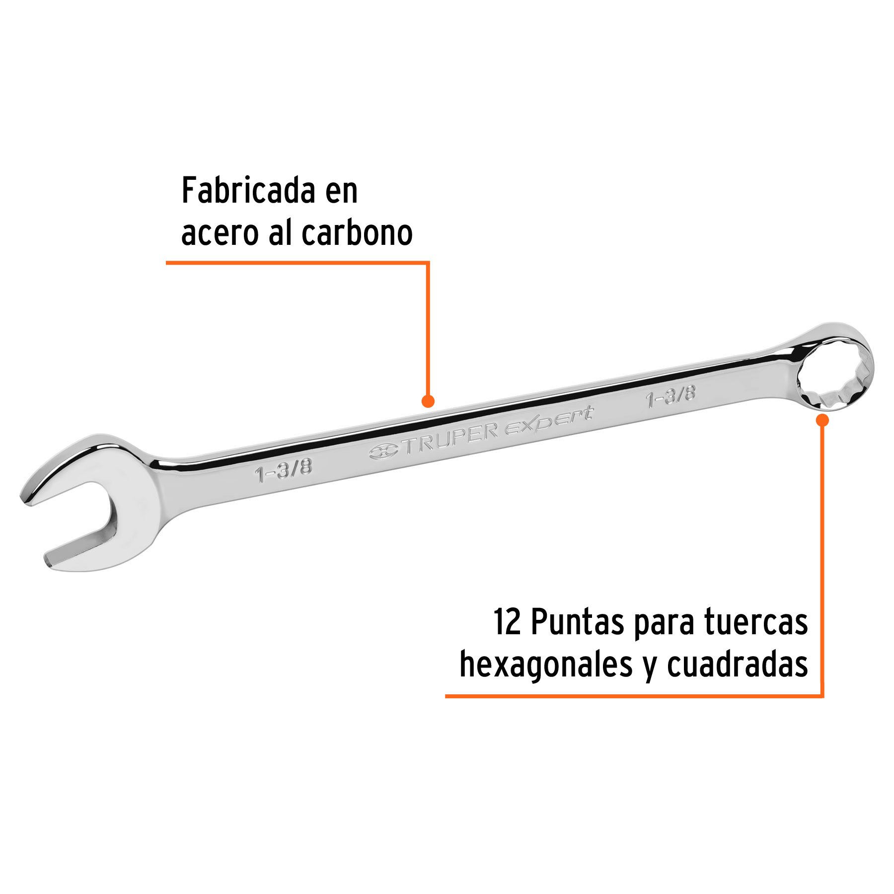 Llave combinada, extralarga, 1-3/8' x 468 mm - LL-2044 / 15607