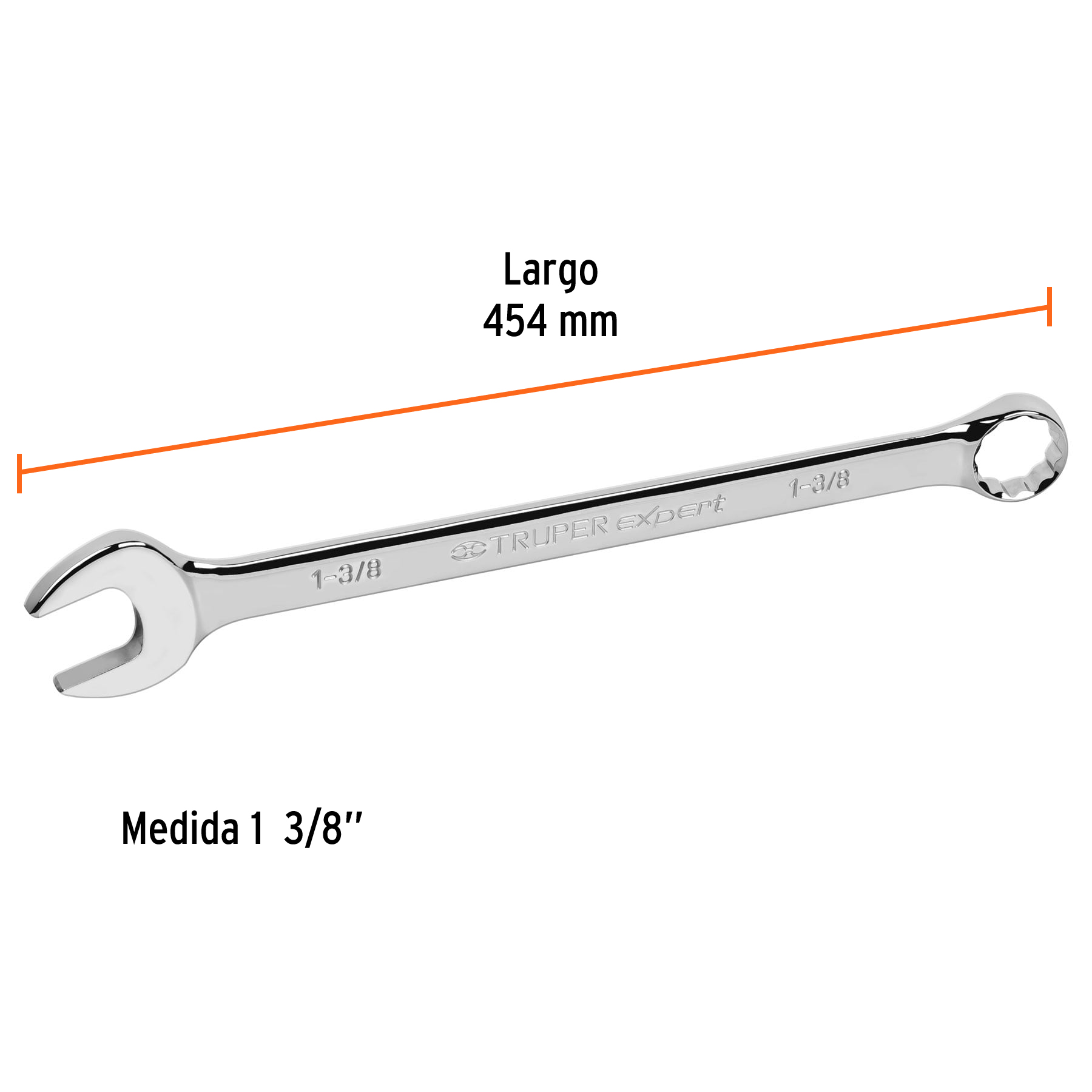 Llave combinada, extralarga, 1-3/8' x 468 mm - LL-2044 / 15607