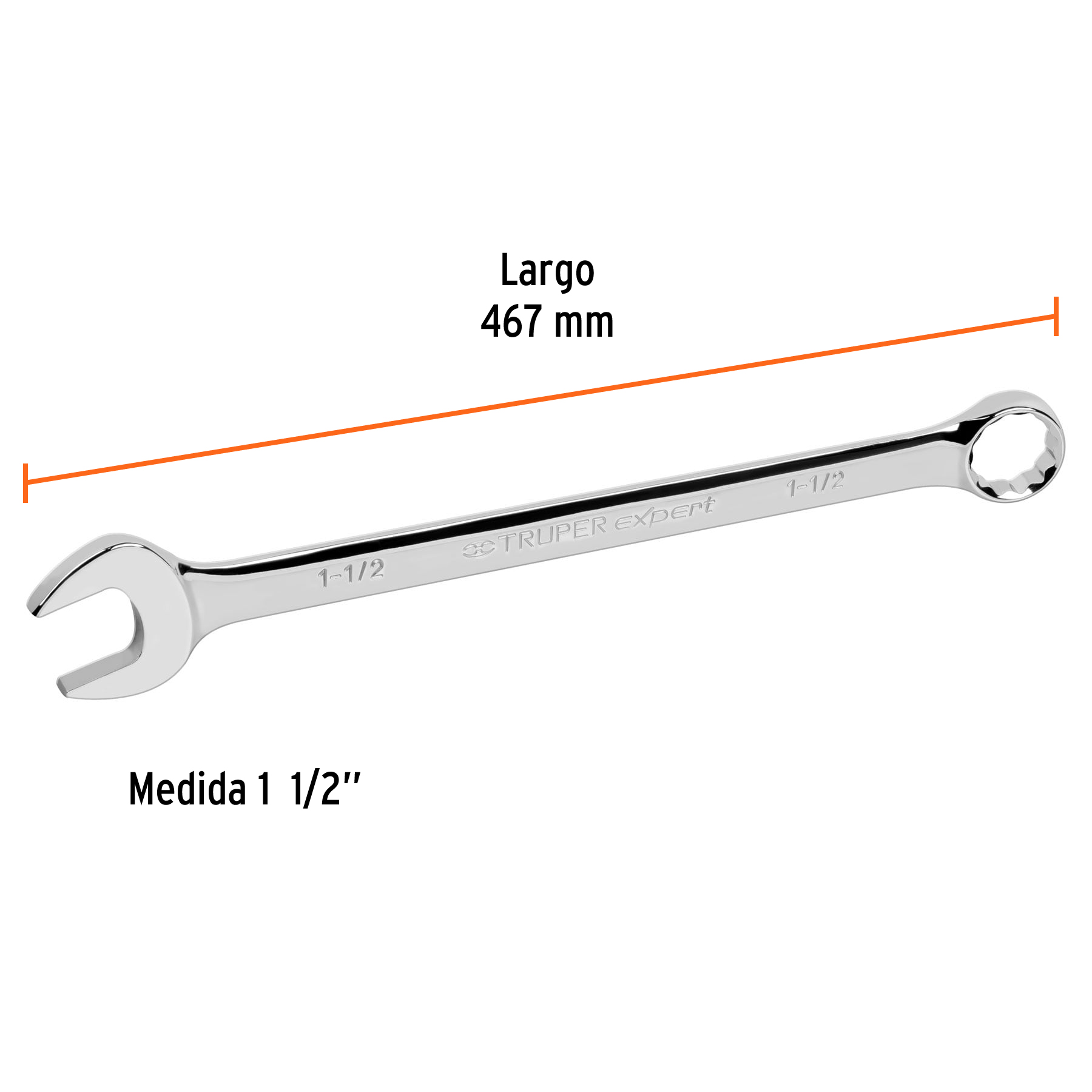 Llave combinada, extralarga, 1-1/2' x 508 mm - LL-2048 / 15609