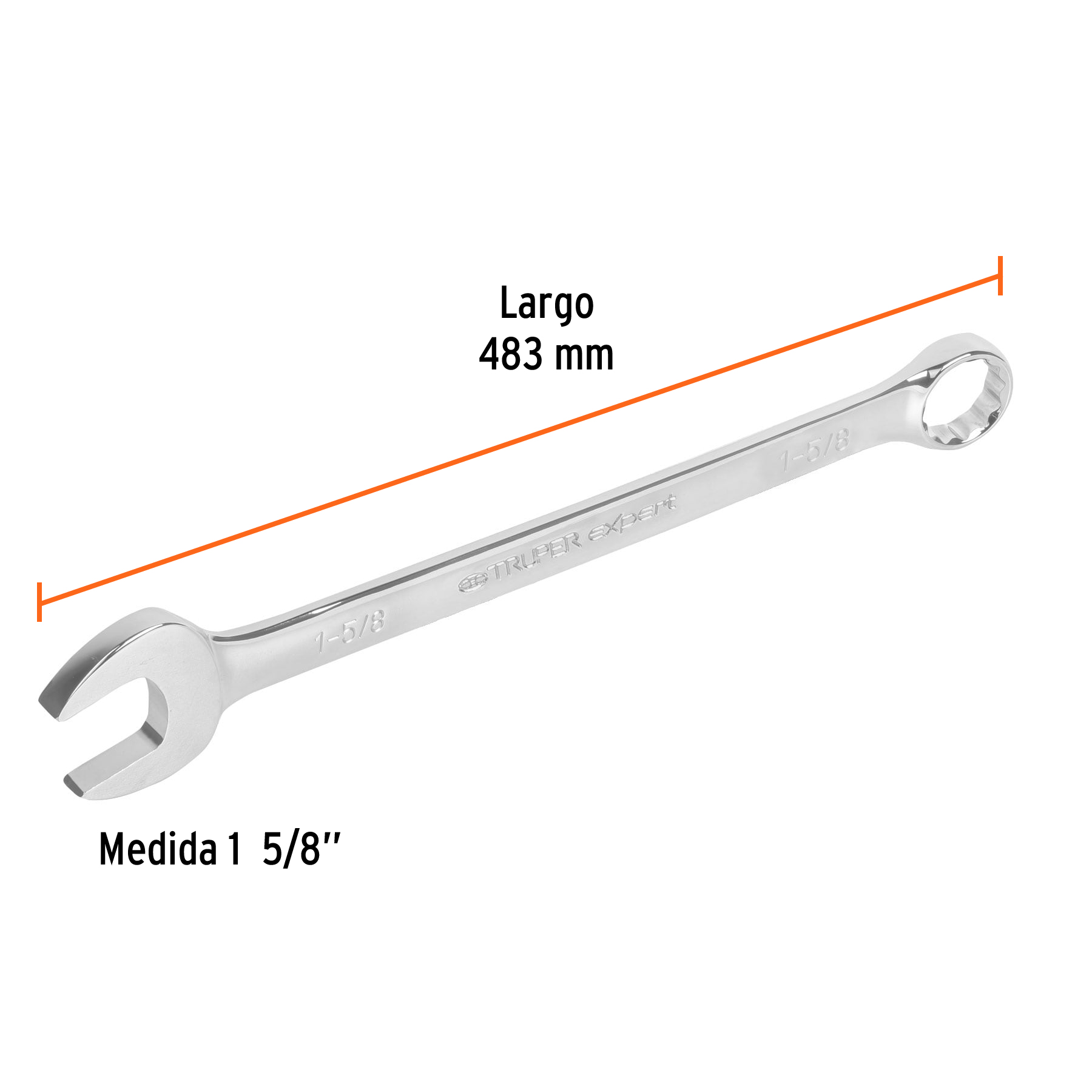 Llave combinada, extralarga, 1-5/8' x 548 mm - LL-2052 / 15631