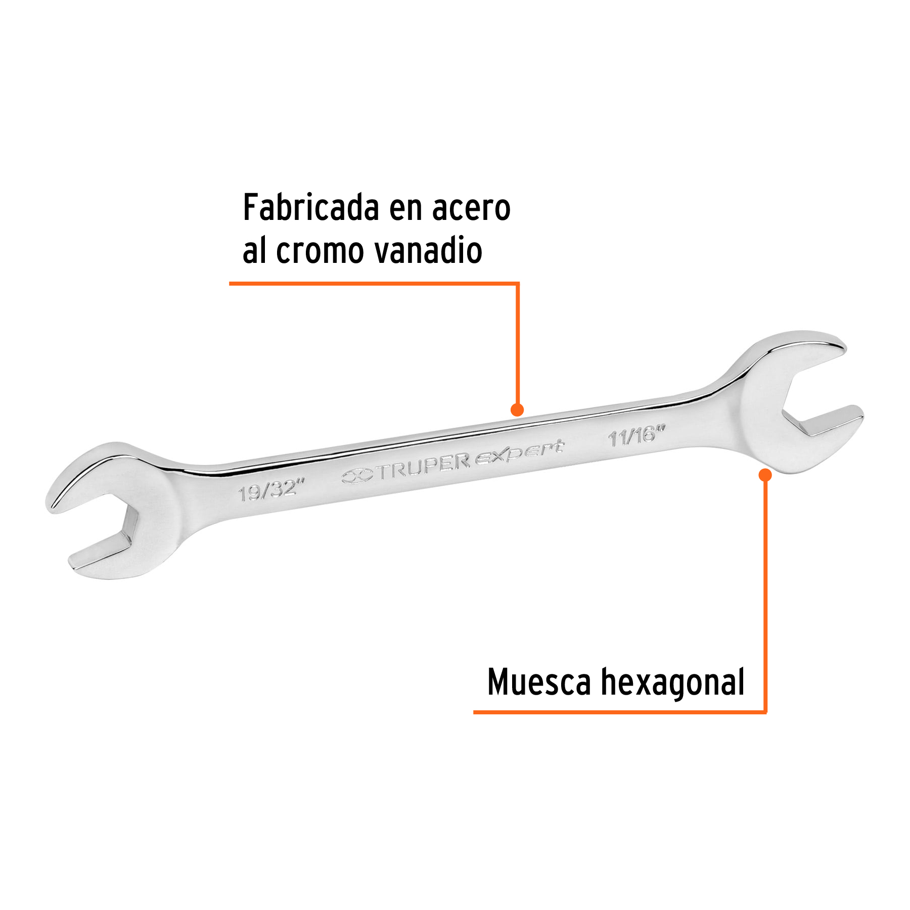 Llave española, 19/32 x 11/16' x 184 mm - LL-3033 / 15693