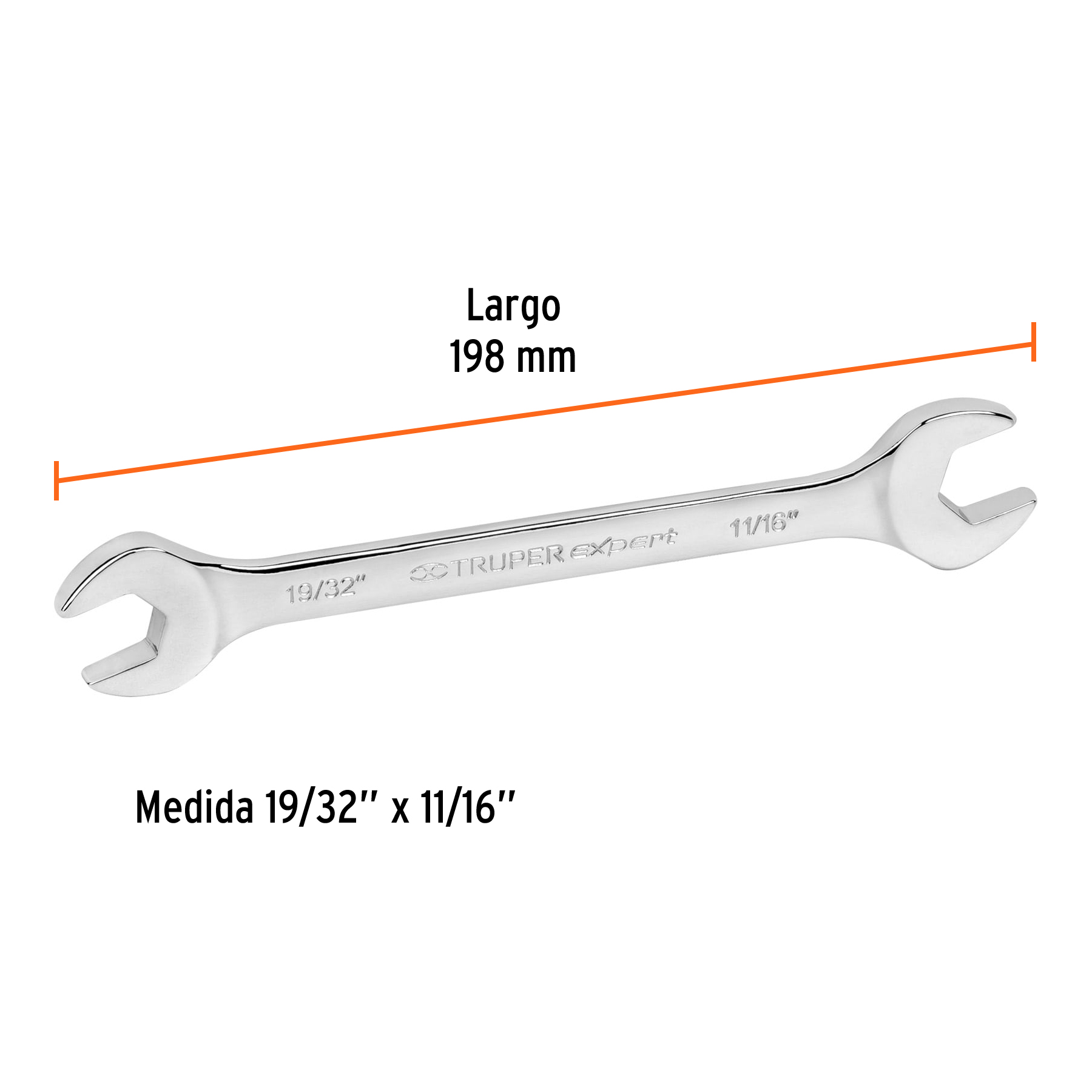 Llave española, 19/32 x 11/16' x 184 mm - LL-3033 / 15693