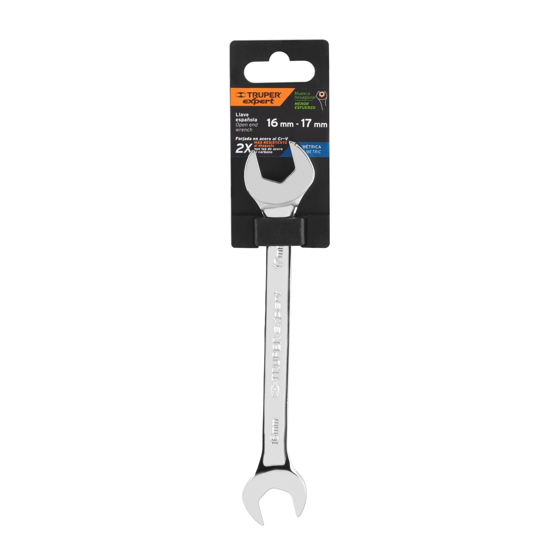 Llave española, milimétrica, 16 x 17 x 185 mm - LL-31617 / 15714