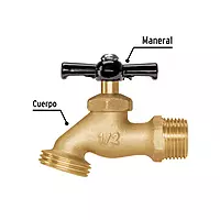 Llave para manguera, de latón 1/2'', 100 g, Pretul - LL-JAR-P / 22146