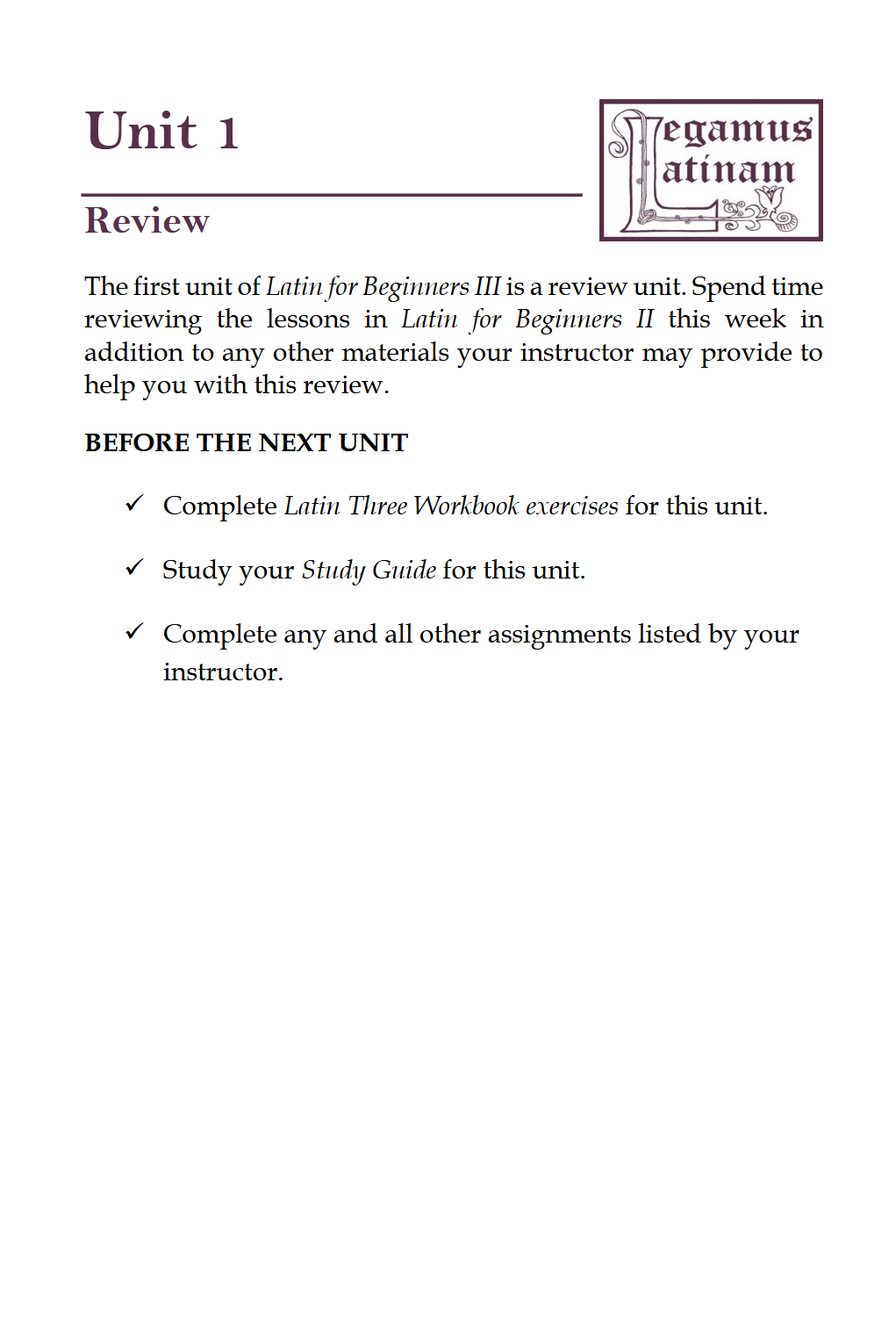 Latin for Beginners III: LATIN THREE