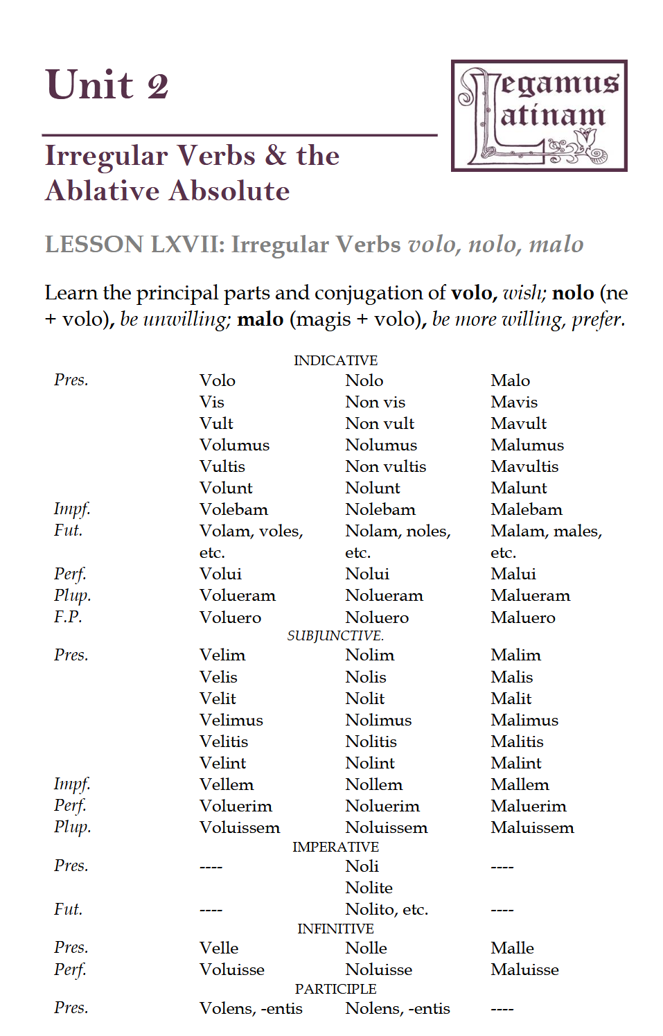 Latin for Beginners III: LATIN THREE