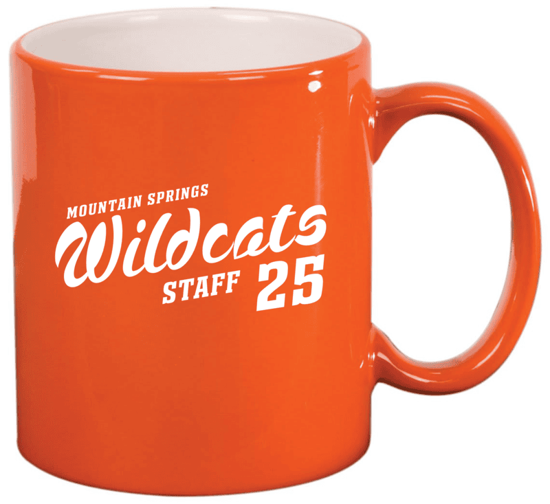 Personalized 11 oz. Orange Ceramic Round LazerMug - Box of 36