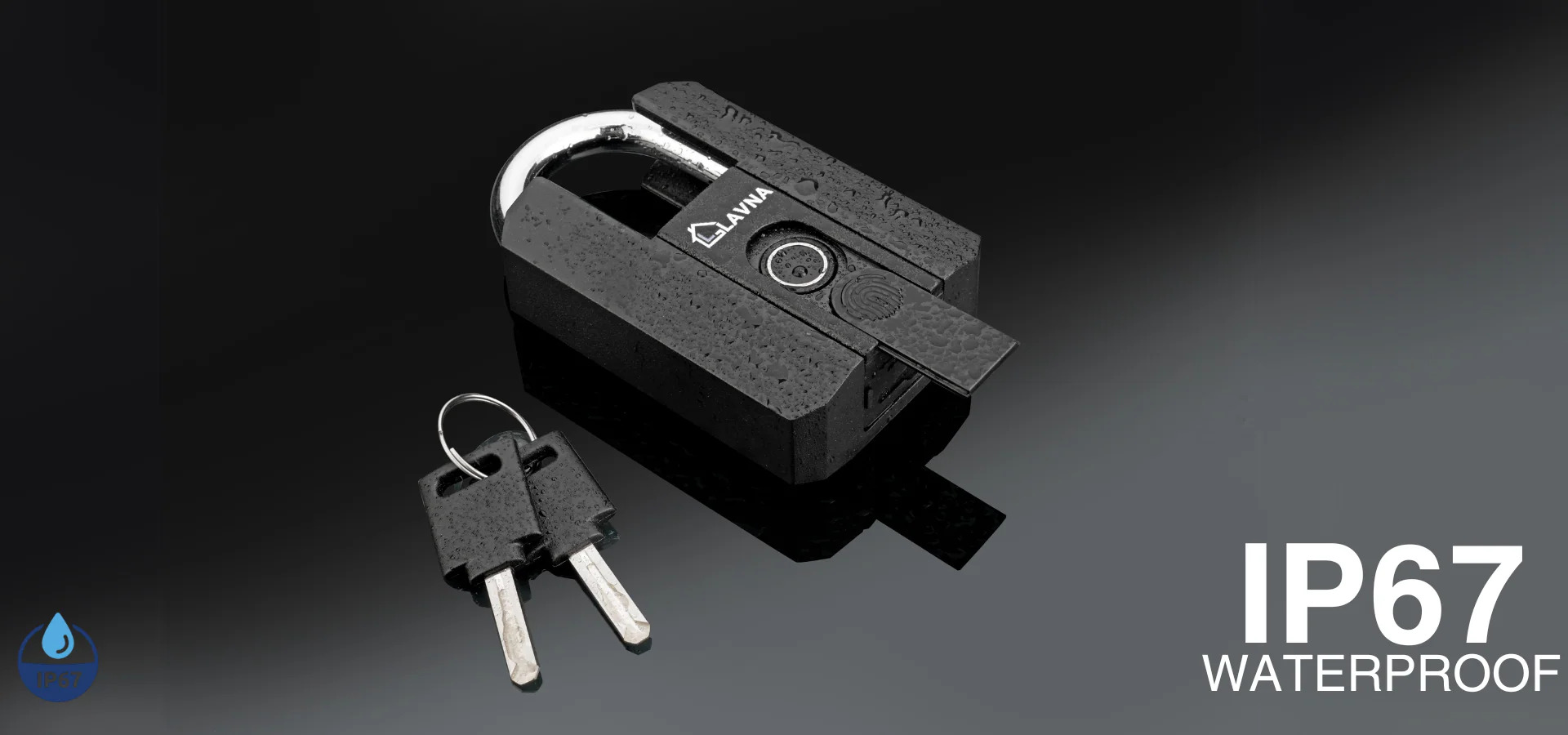 LAVNA LS45 Smart Outdoor Padlock Fingerprint- IP67 Waterproof | Heavy-Duty Metal Lock LAVNA LS45 Smart Outdoor Padlock Fingerprint- IP67 Waterproof | Heavy-Duty Metal Lock
