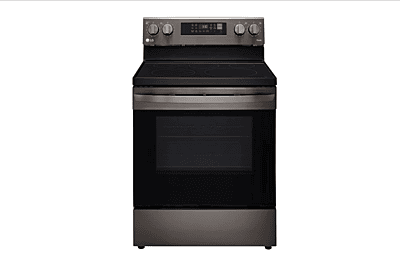 LG Electric Range, 30 inch Exterior Width, Self Clean, Convection, 5 Burners, 6.3 cu. ft. Capacity, Storage Drawer, 1 Ovens, Black Stainless Steel colour