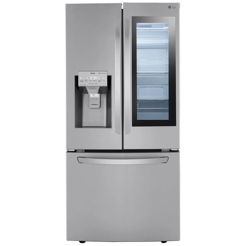 LG French Door Refrigerator, 33 inch Width, ENERGY STAR Certified, 24.4 cu. ft. Capacity, Stainless Steel colour Dual Ice Maker, Door Cooling+, Cool Guard, InstaView, Door-in-Door, Craft Ice