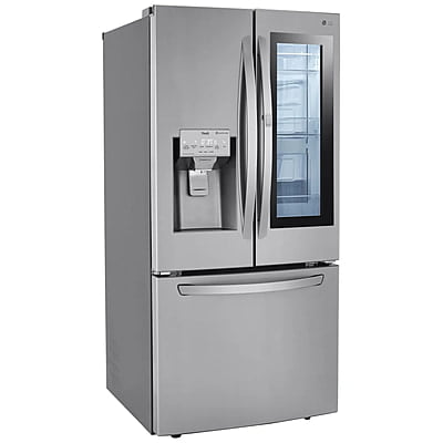 LG French Door Refrigerator, 33 inch Width, ENERGY STAR Certified, 24.4 cu. ft. Capacity, Stainless Steel colour Dual Ice Maker, Door Cooling+, Cool Guard, InstaView, Door-in-Door, Craft Ice