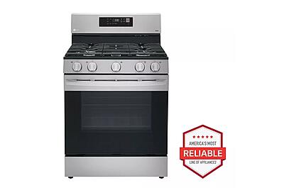 LG® LRGL5821S 30" 5.8 Cu Ft. Gas Range with Wi-Fi Capabilities