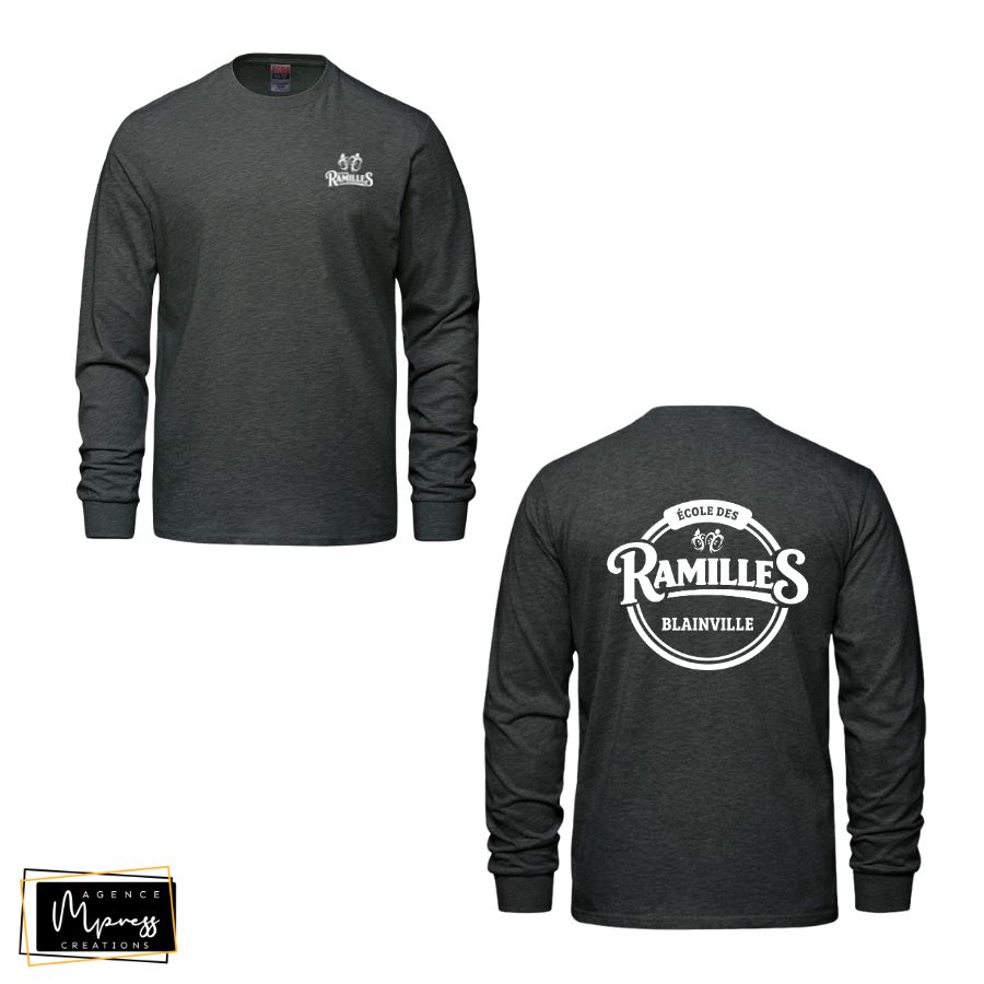 Adulte Chandail manches longues Charbon (Ramilles) Adulte Chandail manches longues Charbon (Ramilles)
