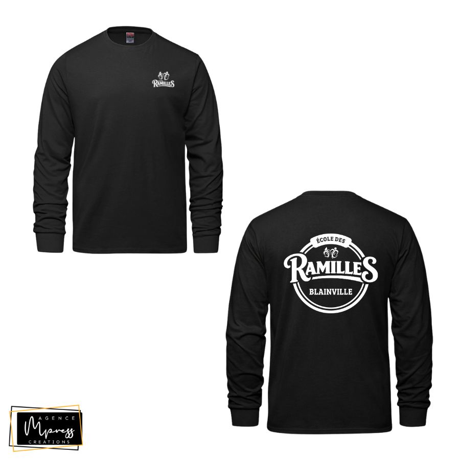 Adulte Chandail manches longues Noir (Ramilles) Adulte Chandail manches longues Noir (Ramilles)