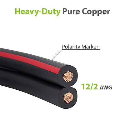 12AWG 2C Stranded BC ULECC Cable 100Ft Landscape Wire 12AWG 2C Stranded BC ULECC Cable 100Ft Landscape Wire