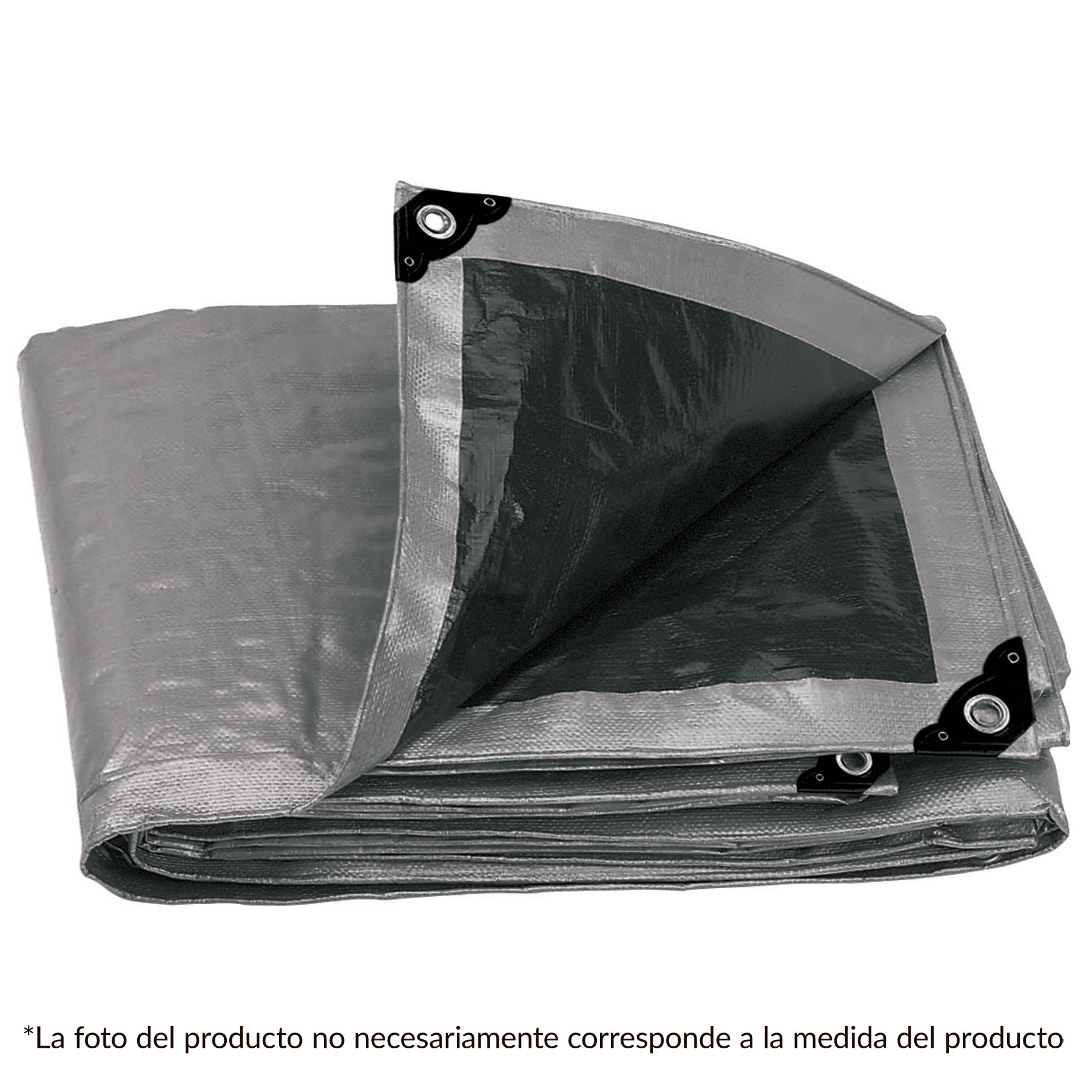 Lona reforzada, 3 x 3 m, gris - LT-33 / 15362