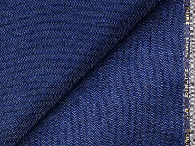 LTL 31 NAVY HERRINGBONE LINEN