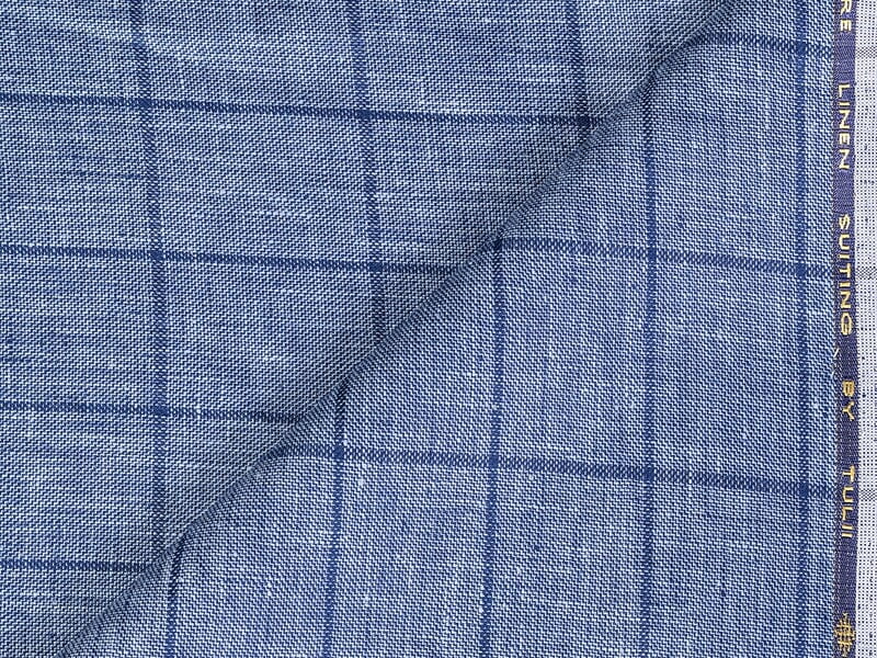LTL 35 DENIM BLUE CHECK LINEN