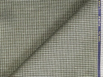 LTL 53 ARTICHOKE HOUNDSTOOTH LINEN LINEN