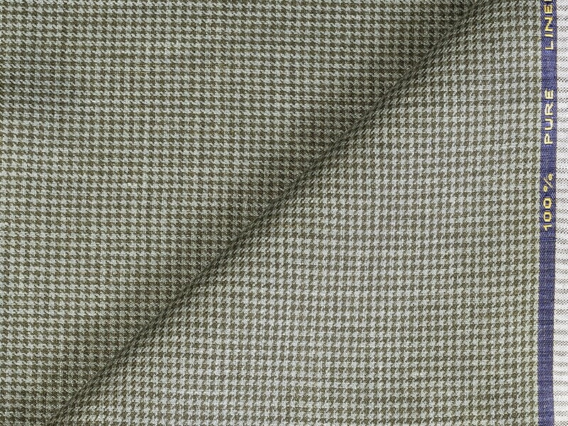 V LTL 53 ARTICHOKE HOUNDSTOOTH LINEN LINEN
