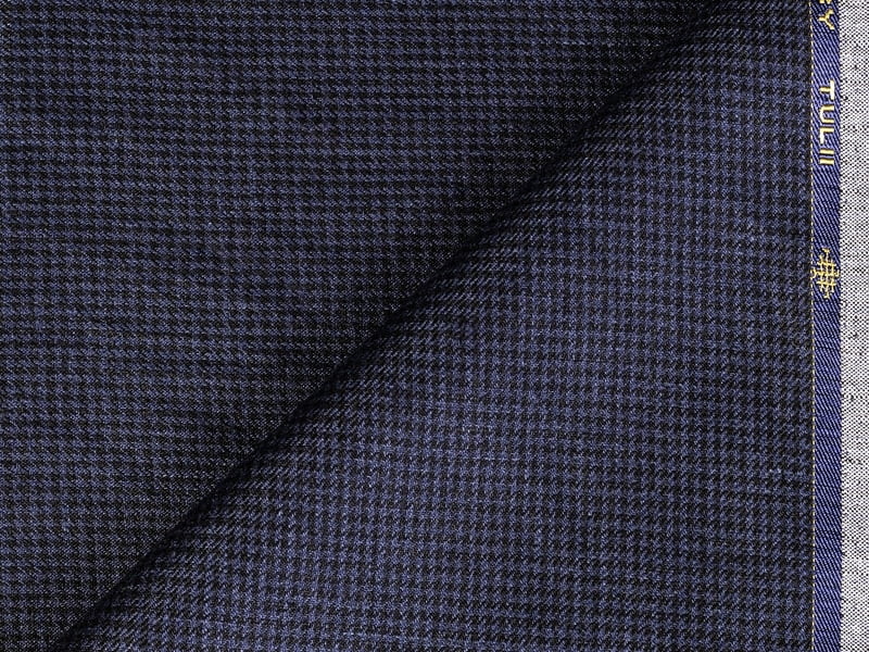 LTL 55 MIDNIGHT BLUE HOUNDSTOOTH LINEN LTL 55 MIDNIGHT BLUE HOUNDSTOOTH LINEN