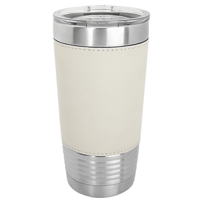 White Polar Camel 20 oz. Leatherette Grip Tumbler