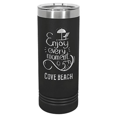 Black 22 oz. Polar Camel Skinny Tumbler with Slider Lid