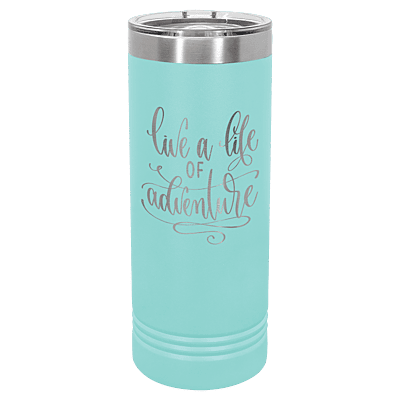 Teal 22 oz. Polar Camel Skinny Tumbler with Slider Lid