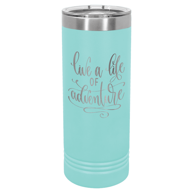 Teal 22 oz. Polar Camel Skinny Tumbler with Slider Lid