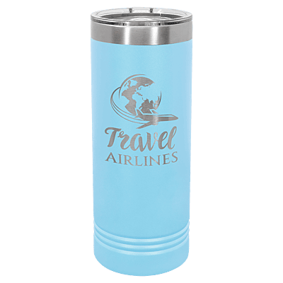 Light Blue 22 oz. Polar Camel Skinny Tumbler with Slider Lid