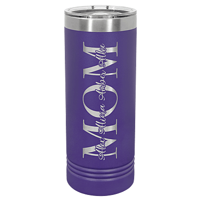 Purple 22 oz. Polar Camel Skinny Tumbler with Slider Lid