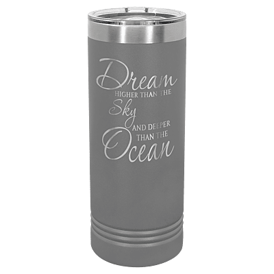 Dark Gray 22 oz. Polar Camel Skinny Tumbler with Slider Lid