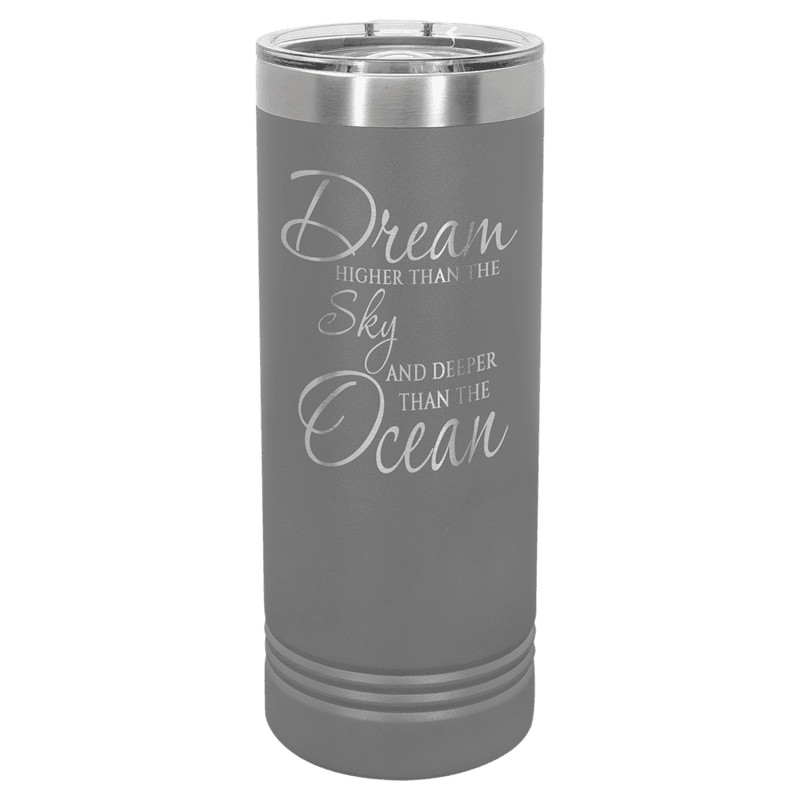 Dark Gray 22 oz. Polar Camel Skinny Tumbler with Slider Lid