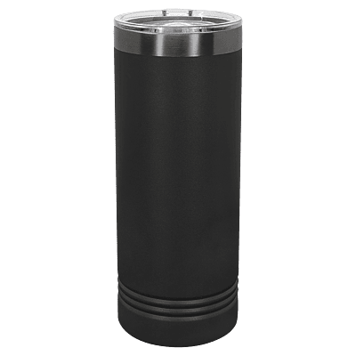 Laserable Polar Camel 22 oz. Black/Ghost Black Skinny Tumbler