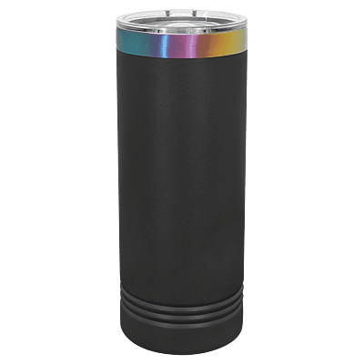 Laserable Polar Camel 22 oz. Black/Prism Skinny Tumbler