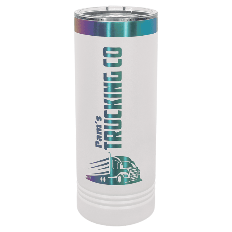 Laserable Polar Camel 22 oz. White/Prism Skinny Tumbler