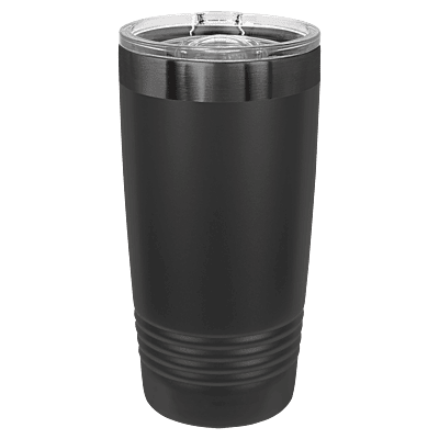 Polar Camel 20 oz. Black & Ghost Black Ringneck Tumbler with Slider Lid